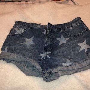 star jean shorts